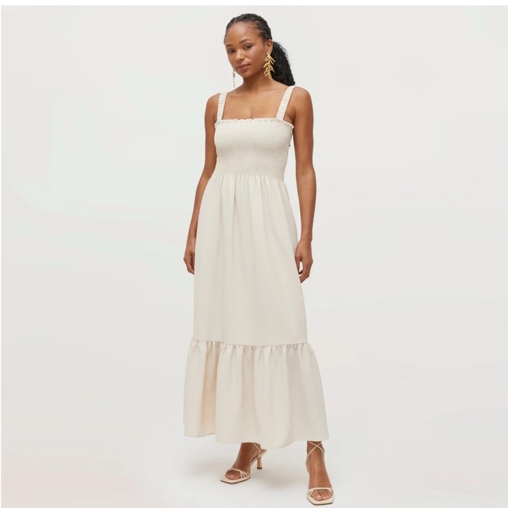 Hill House Home The Anjuli Nap Dress - Sand Crepe - Size XS - NWT
